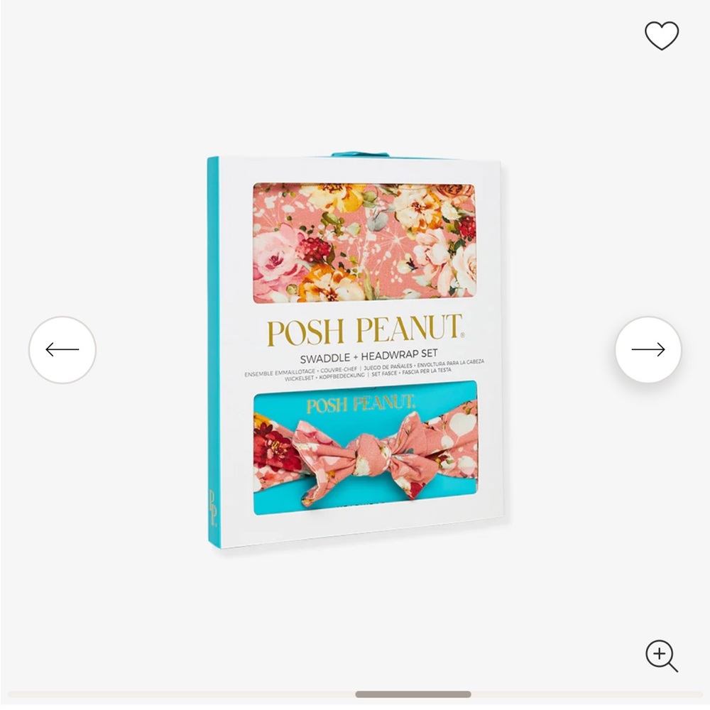 Posh Peanut Floral Swaddle and Headwrap Set - Pink and Yellow